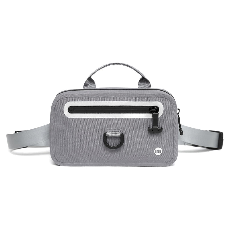 Floating Waterproof Fanny Pack with Extra-Long Adjustable Belt – Secure Waterproof Belt Bag for Phone, Passport, and Wallet, Ideal for Swimming, Kayaking, Boating, Beach, Fishing, Waterpark Gray