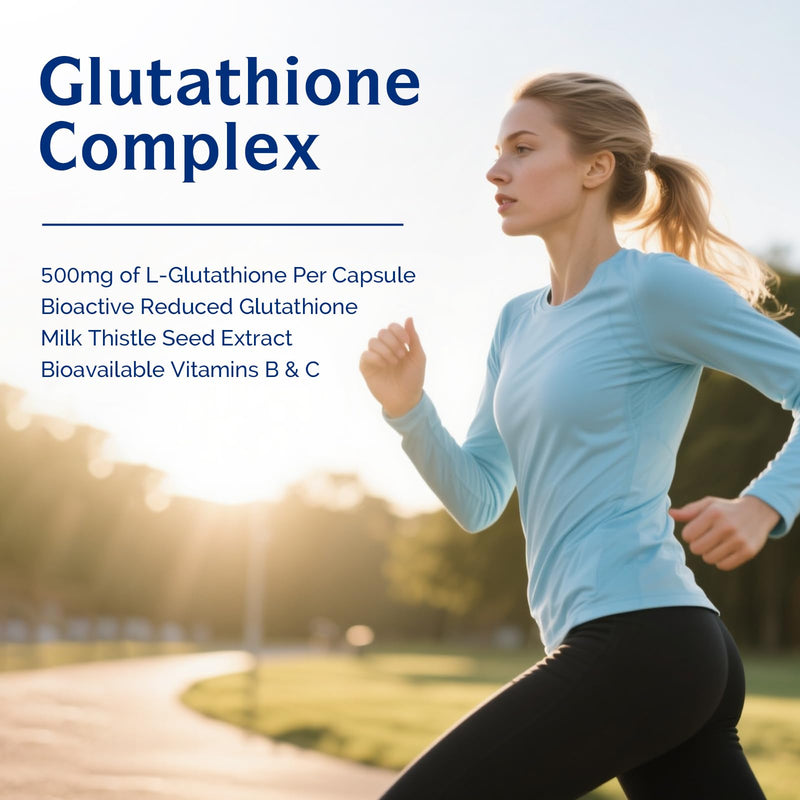 Innate Vitality Glutathione Supplement 500mg, Bioavailable Reduced Glutathione, with Milk Thistle, Vitamin C, B Complex, Immunity Defense, Liver, Antioxidant Support, 30 Capsules 30 Count (Pack of 1)