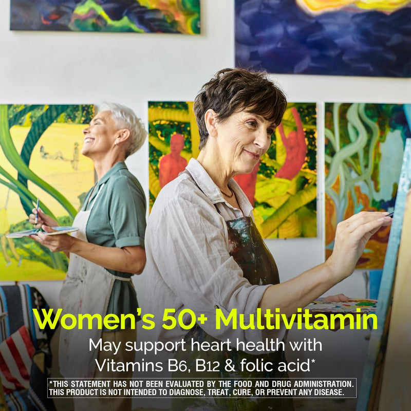 Nature's Wonder Advanced Women's 50+ Multivitamin, Vitamin D3, 120 Tablets | Daily Essential B Vitamins & Multiminerals for Energy, Lutein, Cranberry, Biotin for Eye, Urinary & Skin Health, Gluten-Free