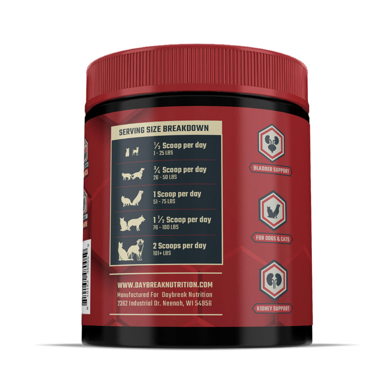 Bladder and Kidney Relief for Dogs & Cats by Daybreak Nutrition | Powder Cranberry Supplement for Dogs and Cat for UTI Treatment & Urinary Support | Dog & Cat Urinary Tract Infection Remedy Supplement 30 Servings - BeesActive Australia