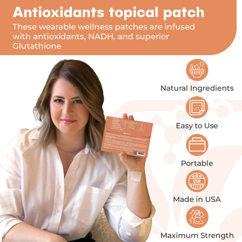 Antioxidant Topical Vitamin Patches, 30 Count, No Swallowing