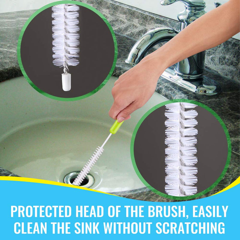 Bottle Cleaning Brush Set - Long Handle Bottle Cleaner for Washing Narrow Neck Beer Bottles, Sports Water Bottles with Straw Brush, Kettle Spout/Lid Cleaner Brushes Green - BeesActive Australia