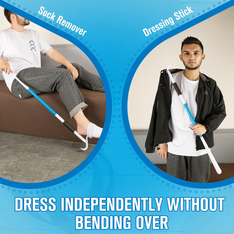 2X Dressing Stick Shoe Horn Remover Tool + 1x Claw for Scratching Back - BeesActive Australia