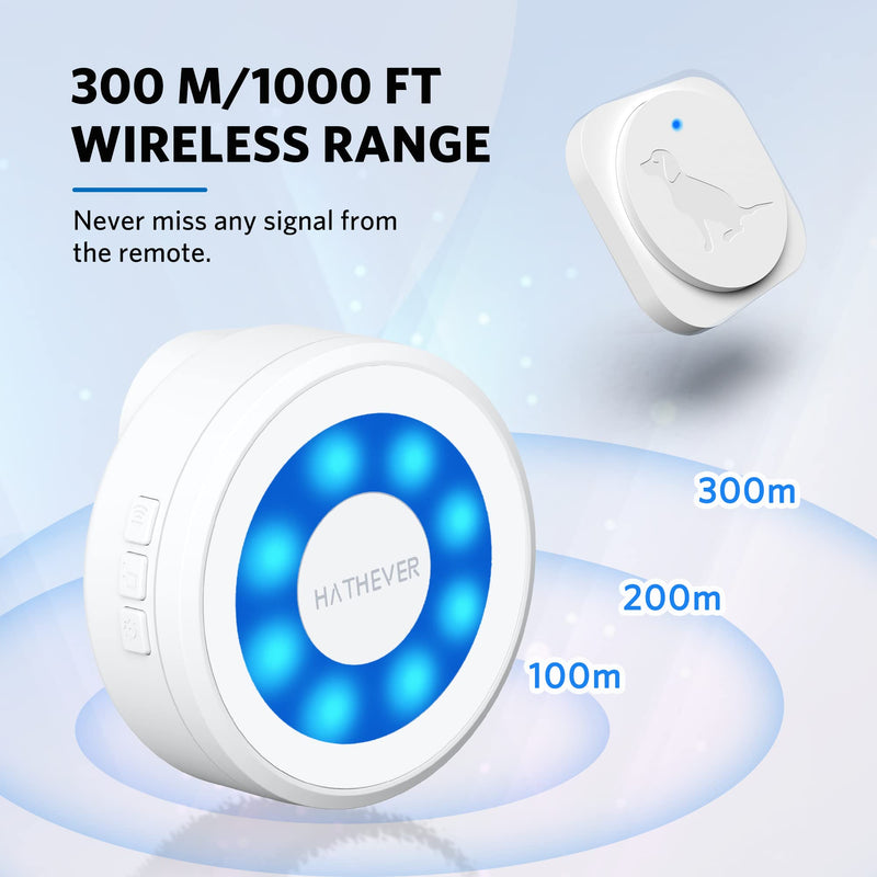 Dog Door Bell for Potty Training, Wireless Doggie Doorbell to Go Outside, Operating at 1000 Feet with Super-Light Touch Button, CD Quality Sound & 4 Notification Modes 1 receiver + 1 button - BeesActive Australia