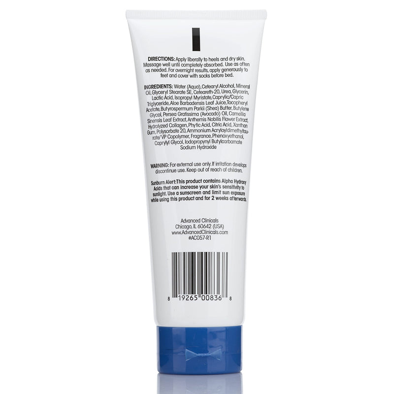 Advanced Clinicals Cracked Heel Foot Cream Skin Care Moisturizer Lotion For Feet W/Shea Butter | Helps Heal Cracked Skin, Rough Spots, Calluses, & Dry Skin | Foot Lotion | Hand Lotion| Large 8 Fl Oz 8 Fl Oz (Pack of 1) Cracked Heel Foot Lotion - BeesActive Australia