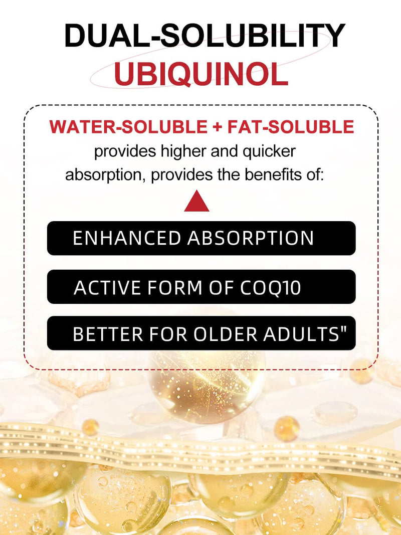 DRFOSTER Ubiquinol CoQ10 400mg Softgels, with PQQ & Vitamin E, 120 Servings | Active Ubiquinol, Coq10 400mg, Black Pepper for Max Absorption, Allergen-Free, Powerful Antioxidant, Brain & Energy Support 120 Count (Pack of 1)