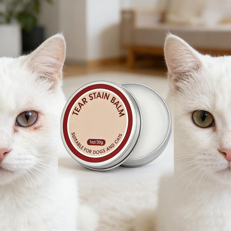 Tear Stain Remover Balm for Dogs & Cats - Gentle & Effective Formula Prevents Tear Stains & Reduces Redness, Safe & Non-Irritating if Licked, Great for White Dogs & Breeds Prone to Stains