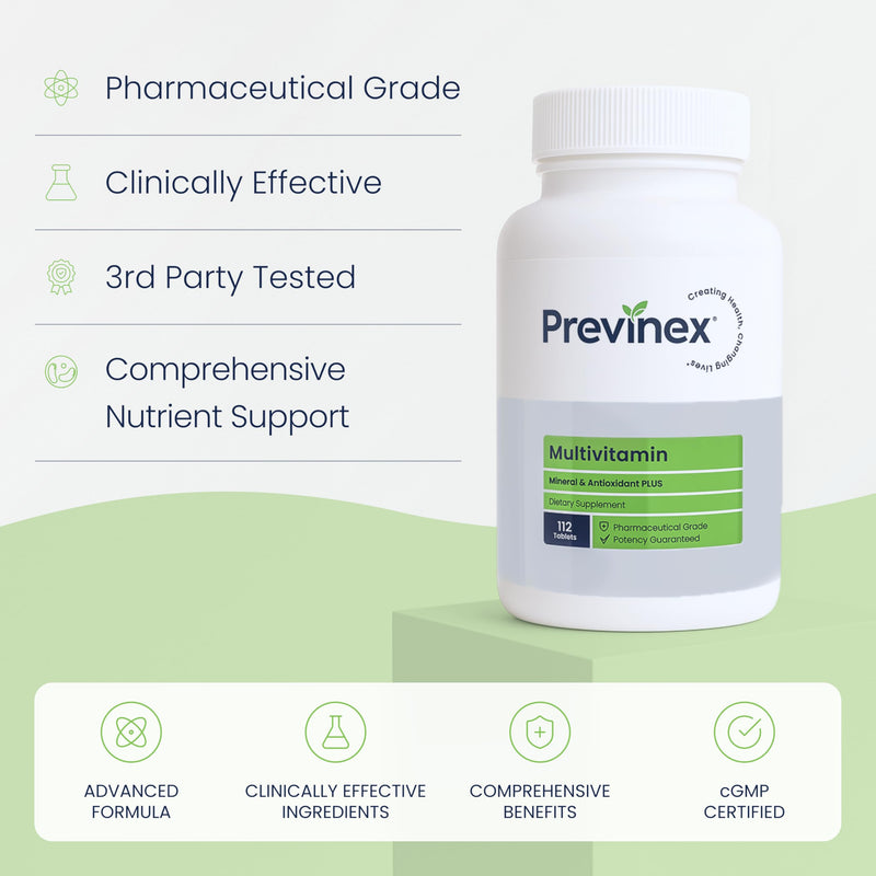 Multivitamin, Mineral & Antioxidant Plus - Multivitamin for Men & Women with Vital Nutrients, Vitamin C & Vitamin D & Vitamin E, 112 Tablets