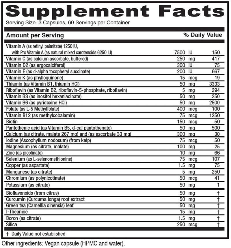 Vitanica - Mid-Life Symmetry, 50-65 High Potency Multivitamin and Mineral, Vegan, 180 Capsules Lady - 180 Capsules