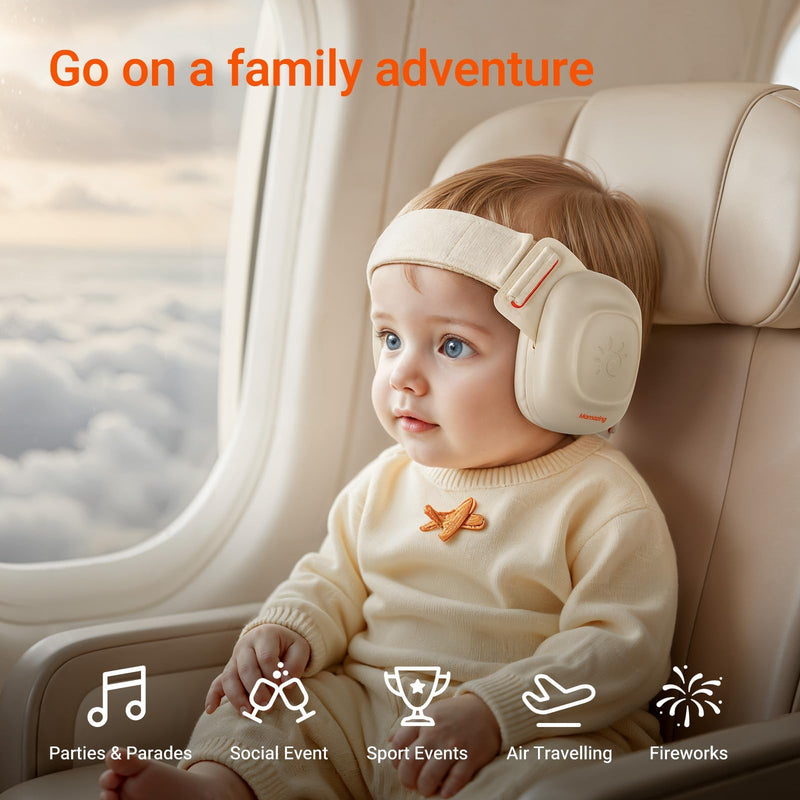 Baby Ear Protection for Infants and Toddlers (3 to 48 Months), 25dB Noise Cancelling Headphones for Travel, Airplanes, Concerts ‚Äì CE & ANSI Certified Hearing Protection & Improves Sleep
