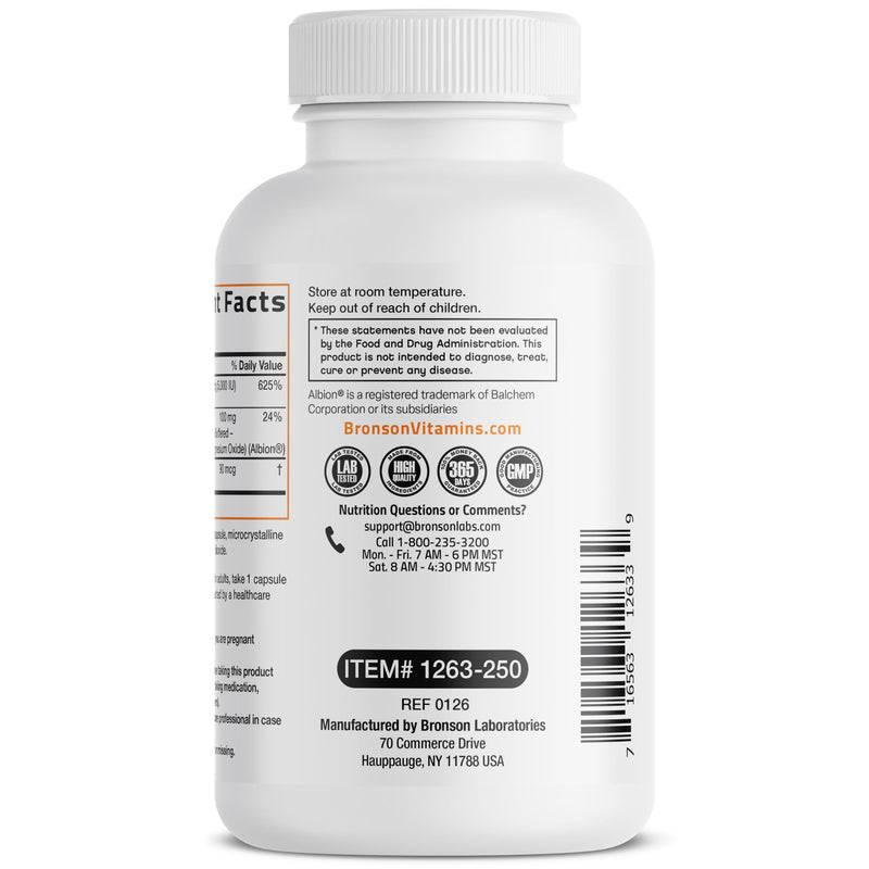 Bronson Vitamin K2 + D3 Magnesium Glycinate, Vitamin K2 as MK-7, 3 in 1 Formula, 250 Capsules 250 Count (Pack of 1)