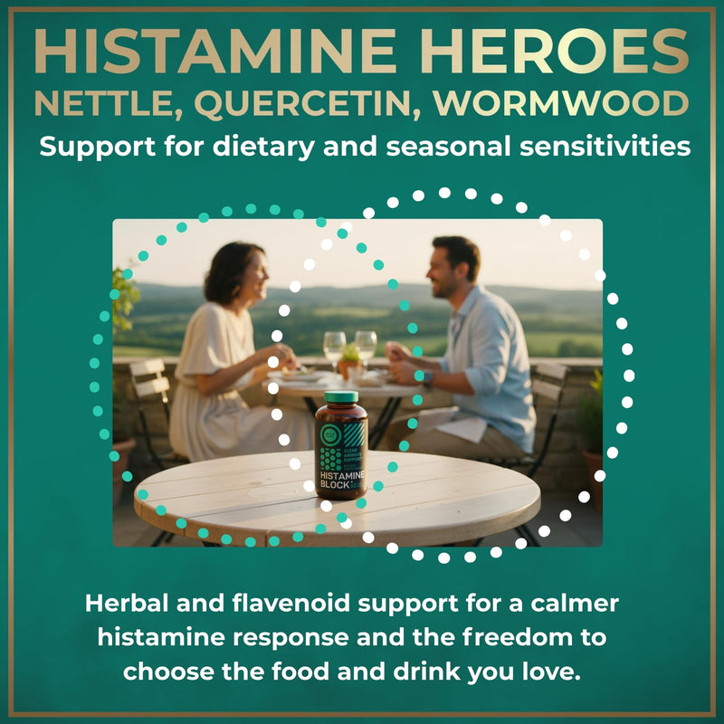 Histamine Block Flavonoids Supplements - Quercetin, Nettle, Atermesia Natural Source Flavonoids - Seasonal Allergy Balance Supplements Histamine Blocker - 120 Homeopathic Allergy Relief D-Hist Caps 60 Count (Pack of 2)