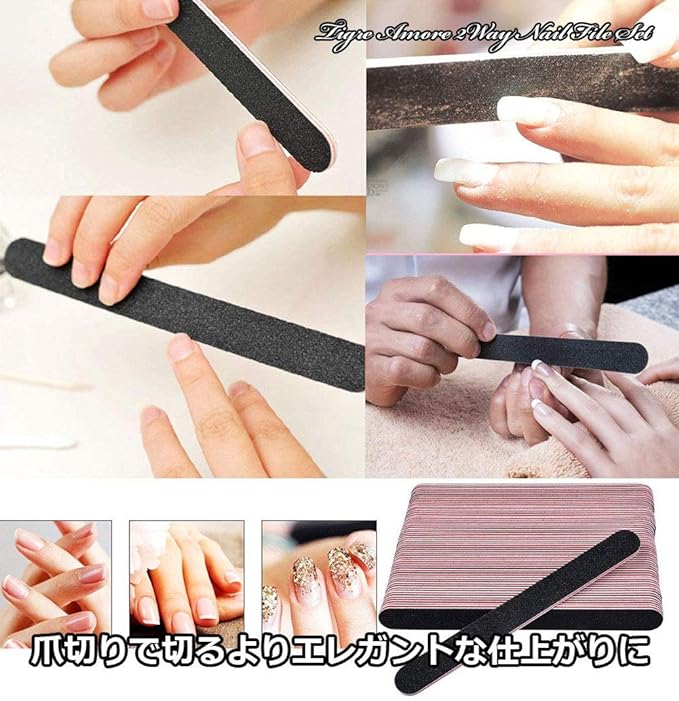 Tigre Amore Nail File Emery Board 100G 180G Nail File Set of 26 - BeesActive Australia