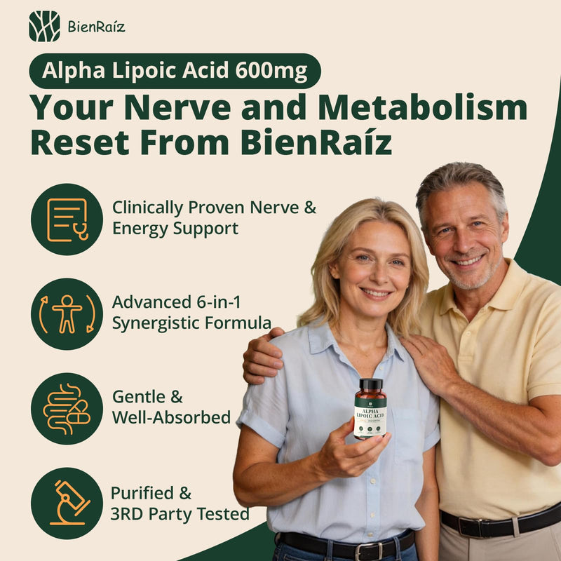 Alpha Lipoic Acid 600mg with B Vitamins, Chromium & ALCAR, 120ct | 3rd Lab Tested ALA Supplement for Men & Women Nerve, Energy & Metabolism Support. 60-day supply. Vegan, Non-GMO, Gluten Free
