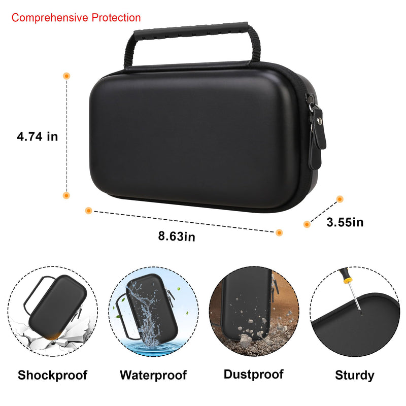 Elonbo Carrying Case for Portable Handheld Inhaler Nebulizer Machine for Adults and Kids, Asthma Inhaler Travel Case, Handheld Mesh Atomizer Machine Holder, Inhaler Spacer Bag, Black - BeesActive Australia