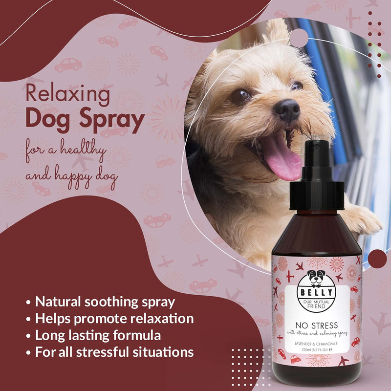 Belly Anxiety Relief for Dogs Spray - 250ml - Dog Calming Spray - Calming Spray for Dogs and Cat Anxiety Relief - Anxiety for Dogs and Calm Spray for Dogs - Calming Spray for Cats Anxiety