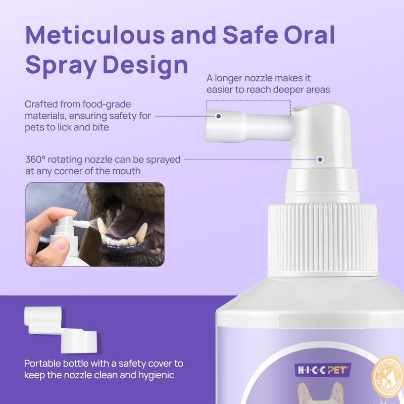 Oral Care Spray for Dogs and Cats, Anti Inflammatory Pet Breath Dental Care Spray, Dog Gingivitis Treatment, Fight Bad Breath Caused by Plaque and Gum Redness, Dog Tooth Brushing Kit, 5.1 Fl Oz - PawsPlanet Australia