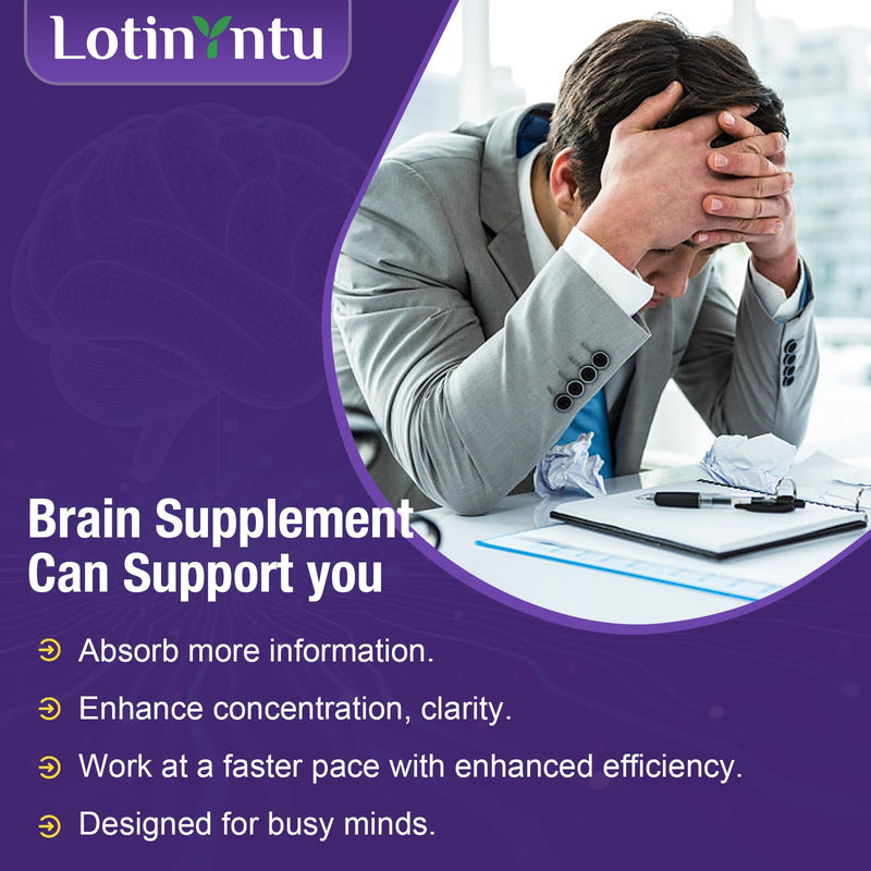 2 Pack 32 in 1 Liposomal 3500MG+ Alpha GPC Brain Focus Gummies,with Omega-3 DHA+EPA,Lutein Zeaxanthin and Caffeine etc for High Absorption for Focus & Memory Support, Immune Boost 60 Count (Pack of 2)