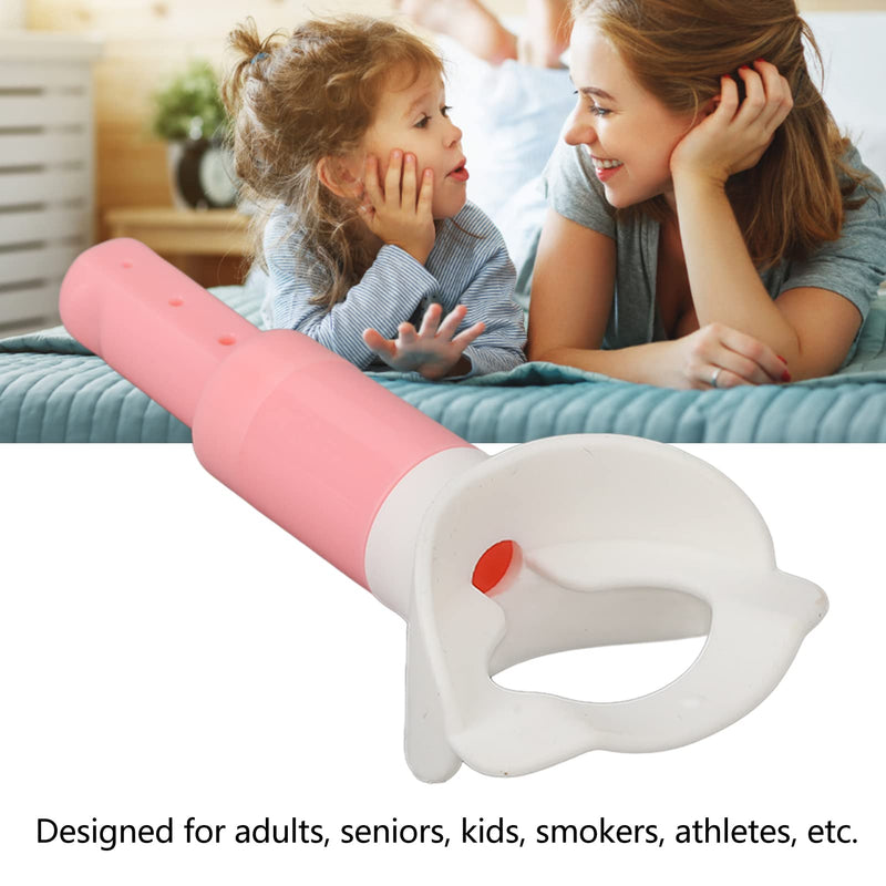 Breathing Trainer, Lung Trainer, Portable Abdominal Breathing Exercise Trainer Breathing Exercise Device Lightweight Portable Lung Exerciser () Pink - BeesActive Australia