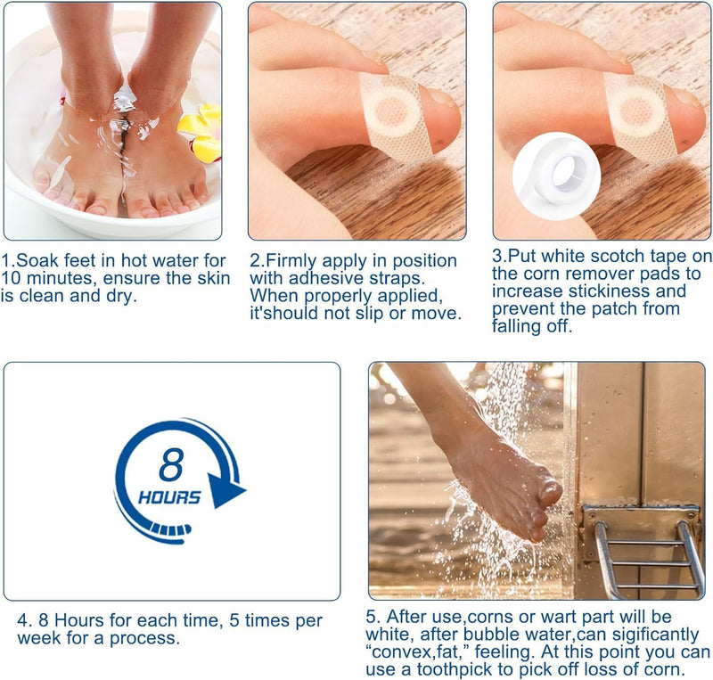 48 Count Corn Removal Pads for Feet and Toe, Corn Feet Remover for Extra Strength, Callous Remover - BeesActive Australia