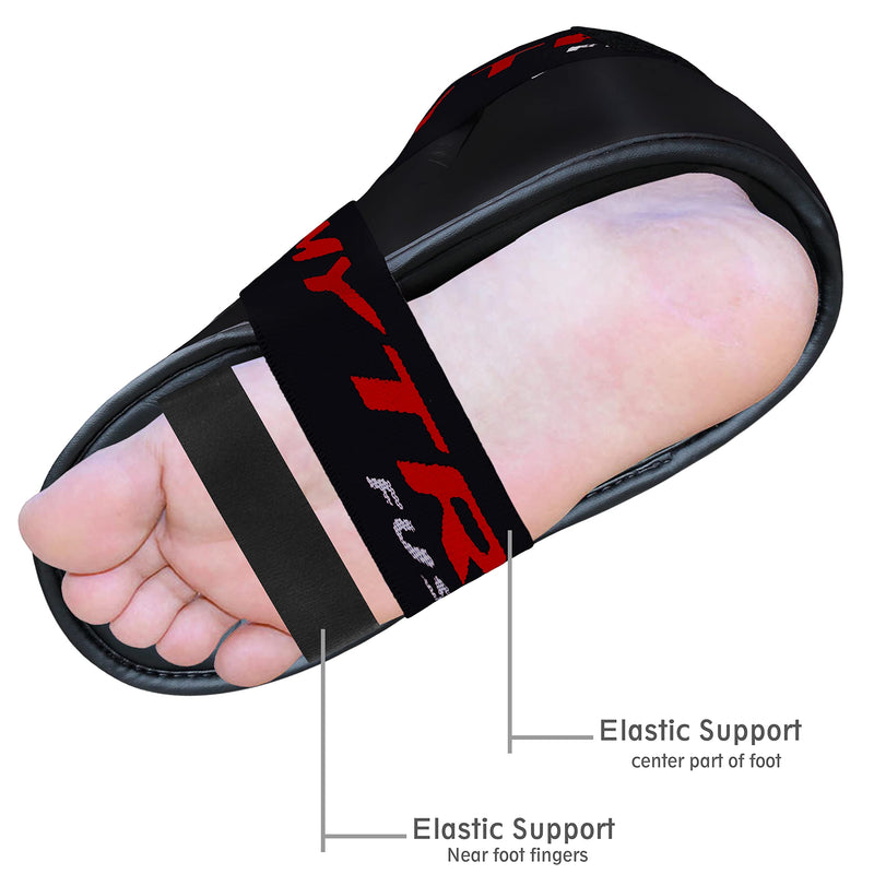 Mytra Fusion Semi Contact Boots – Kickboxing Boots and Foot Pads for Sparring, MMA, Muay Thai, Karate, Training, Fighting and Martial Arts Black Large