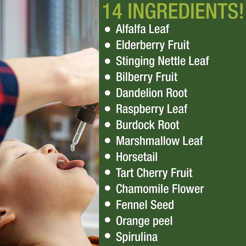 Kids Vitamins From Herbs. Liquid Kids Herbal Multivitamin. No Bitter Taste. Sugar Free 14-in-1 Vegan Supplement Drops For Toddlers, Children, Teens. Mixed In Water They Won't Even Taste It - BeesActive Australia