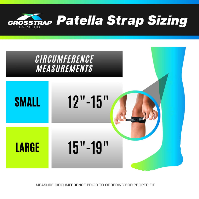 Stabilizing Patella Knee Strap | Patella Tendon Brace for Running, Cycling, Hiking, and Sports | Pain Relief and Support, Knee Stabilizer Brace For Exercise Black 1 Strap (Large) - BeesActive Australia