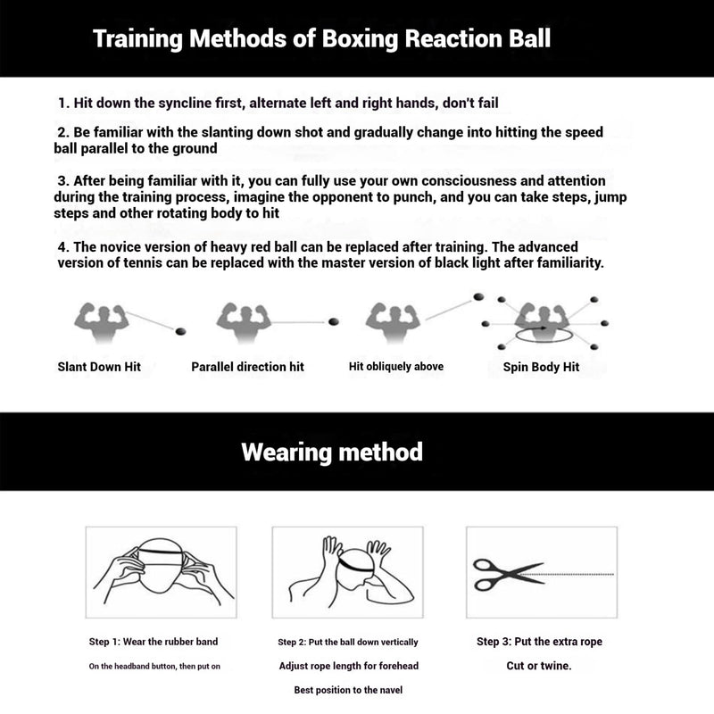 Boxing Reflex Ball - Improve Speed, Agility & Coordination - Perfect for Boxing Training & Fitness Workouts