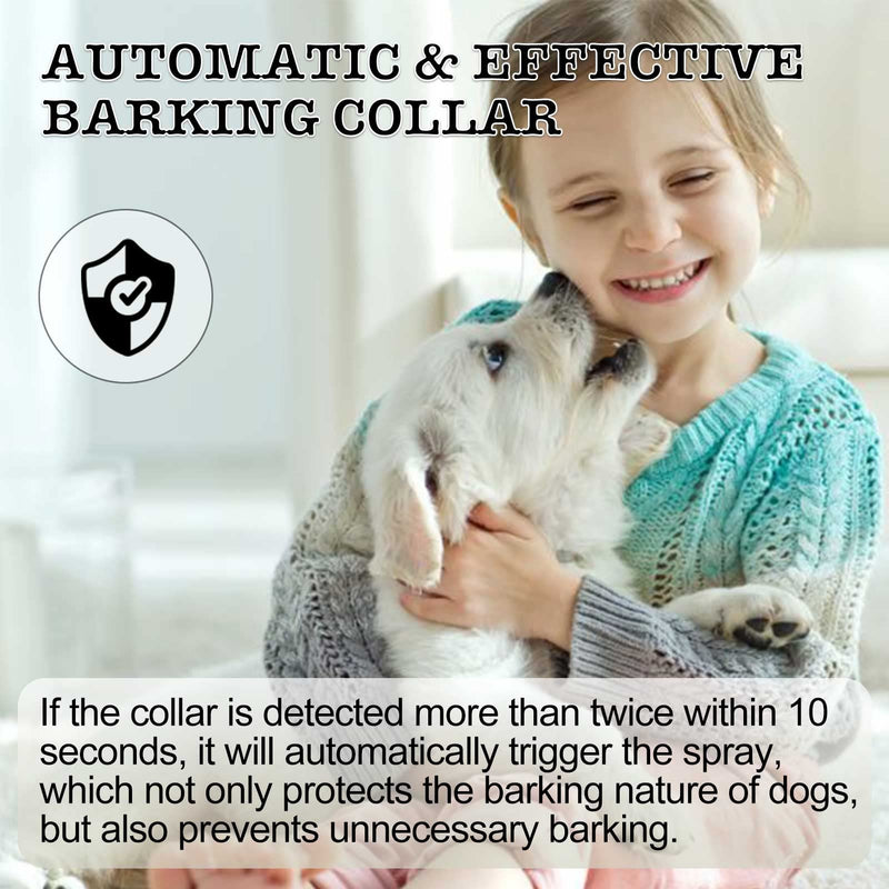Citronella Bark Collar, 【Not Included Refill】 Spray Bark Collar with 2 Spray & Sensitivity Level, Citronella Dog Collar Humane Anti Barking Collar, Spray Dog Collar for S M L Dogs - BeesActive Australia