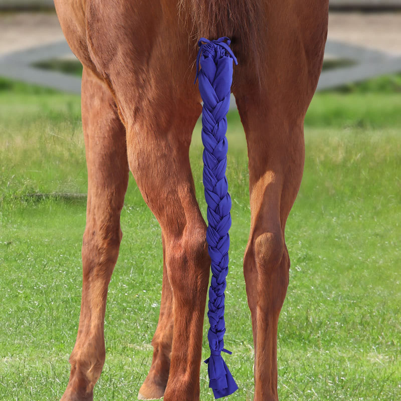Harrison Howard 3 Tube Stretchy Fabrics Adjustable Closure Lightweight Horse Tail Bag for Horses Braid-in Tail Bag Navy - BeesActive Australia