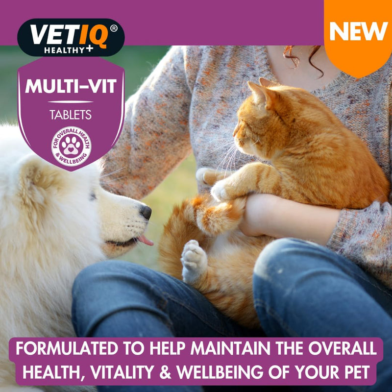VETIQ Multi-Vit Tablets support gut, skin, and immune health with 8 vitamins, 4 minerals, and prebiotics—perfect for physical performance, stress, recovery, and lactation. 45 Tablets