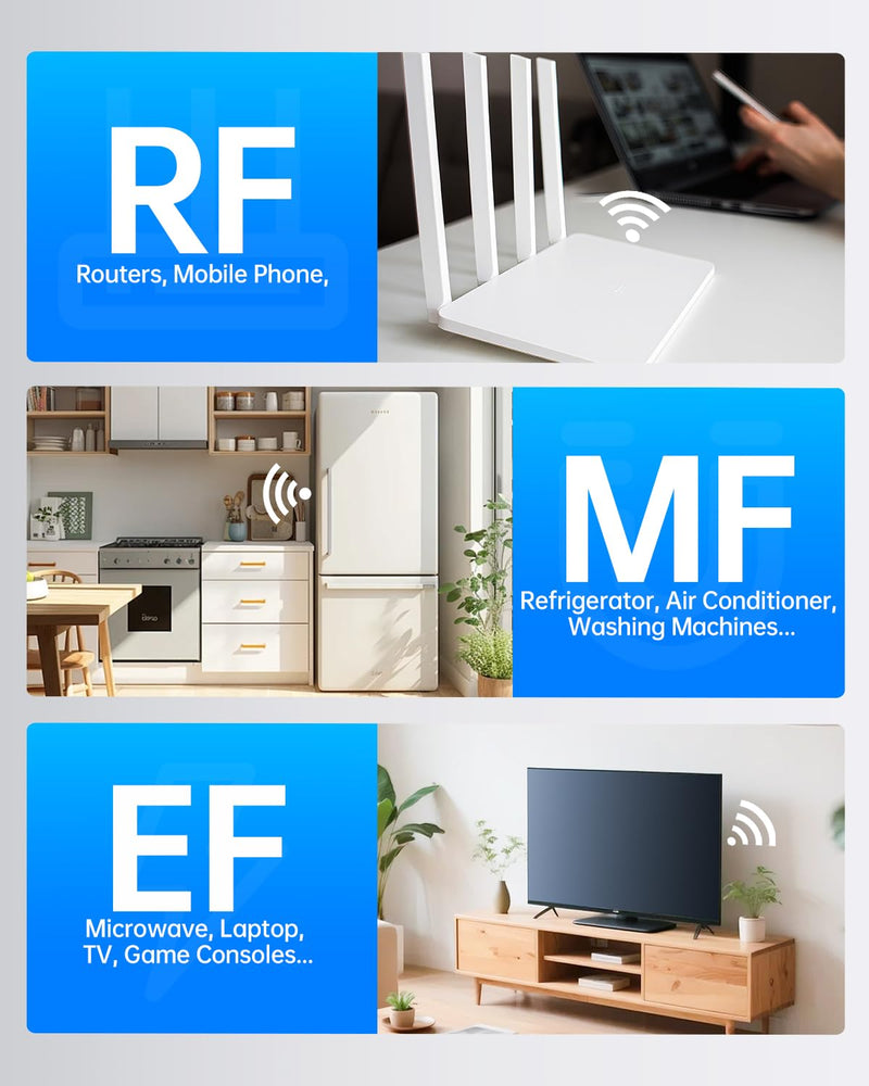 FNIRSI ERD-10 EMF Detector, Curve Display EMF Radiation Meter, Rechargeable EMF Reader Electromagnetic Field Detector for Home, Office, Ghost Hunting - BeesActive Australia