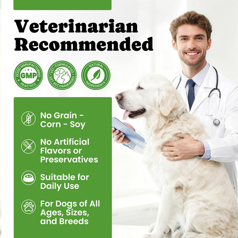 Probiotics for Dogs – Helps Digestion, Loose Stools, Gas & Sensitive Stomachs, Probiotics for Itchy Skin & Dog Yeast Infection, Immune & Fresher Breath with 4 Prebiotics & 5 Digestive Enzymes – 180 ct Chews-180 ct