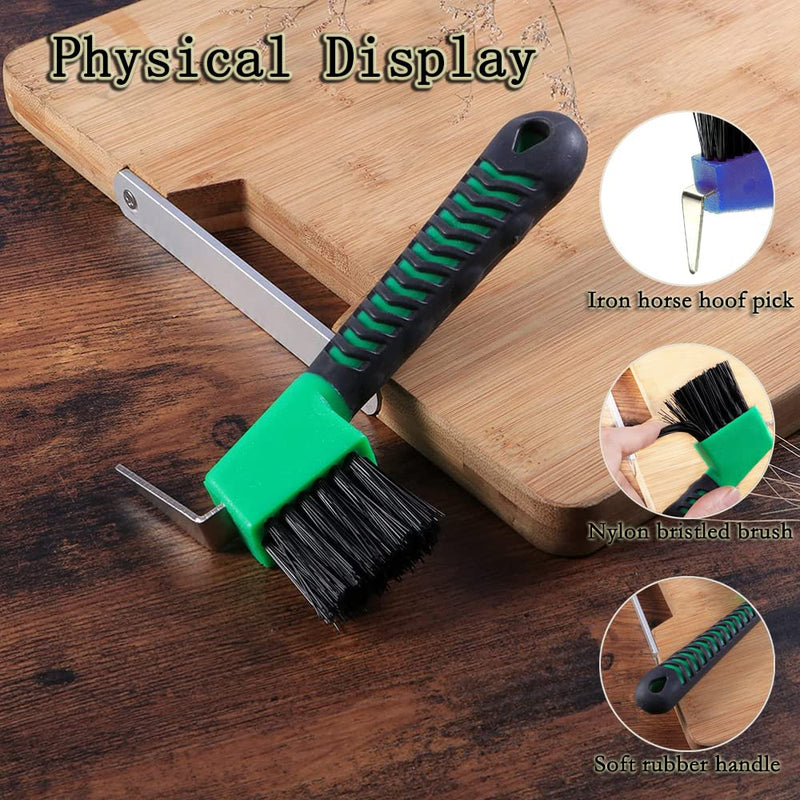 Horse Hoof Pick Brush with Handle, Sturdy Hoofpick Brush, Horseshoe Brush Horses Hoof Groove Cleaner for Horses, Donkey, Goat, Tires and Hiking Boots(Random Colour) - BeesActive Australia
