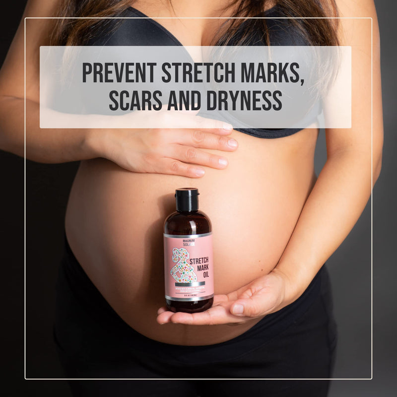 Nighttime Magnesium Cream (Clary Sage) and Stretch Mark Oil (Cocoa) - 2 Pack Bundle