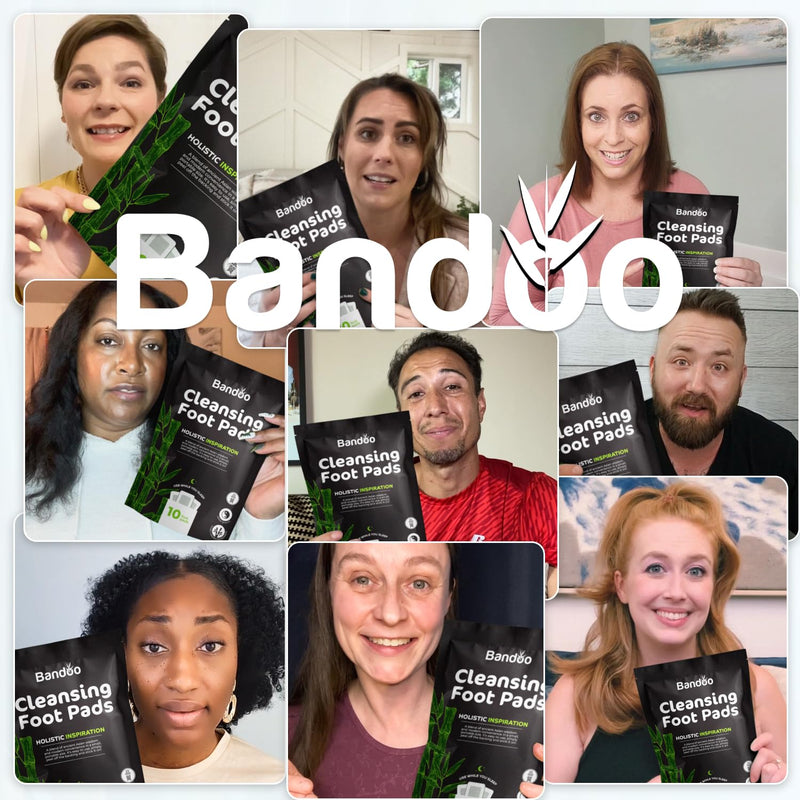 Bandoo Foot Pads – Premium Natural Bamboo Vinegar & Tourmaline Material, Japanese Foot Care for Men & Women - 30 Count Pack of 3 (30 pads) - BeesActive Australia