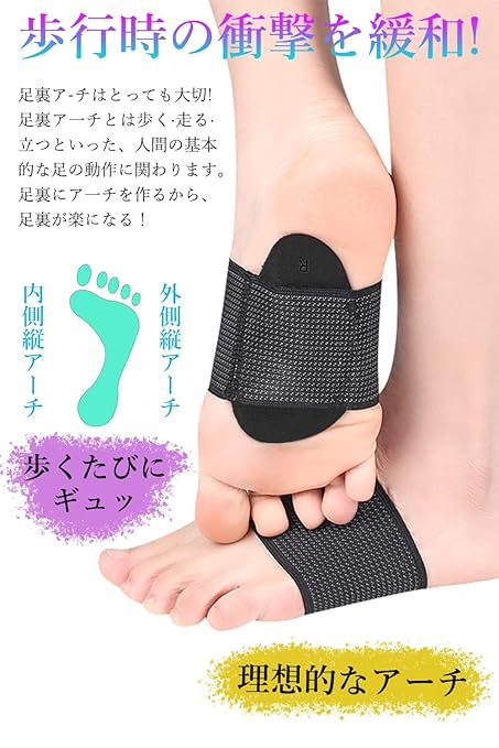 Arch supporter for feet, shock absorption, sole protection pad, standing work, running, mountain climbing, standing work, sports, unisex -  Australia
