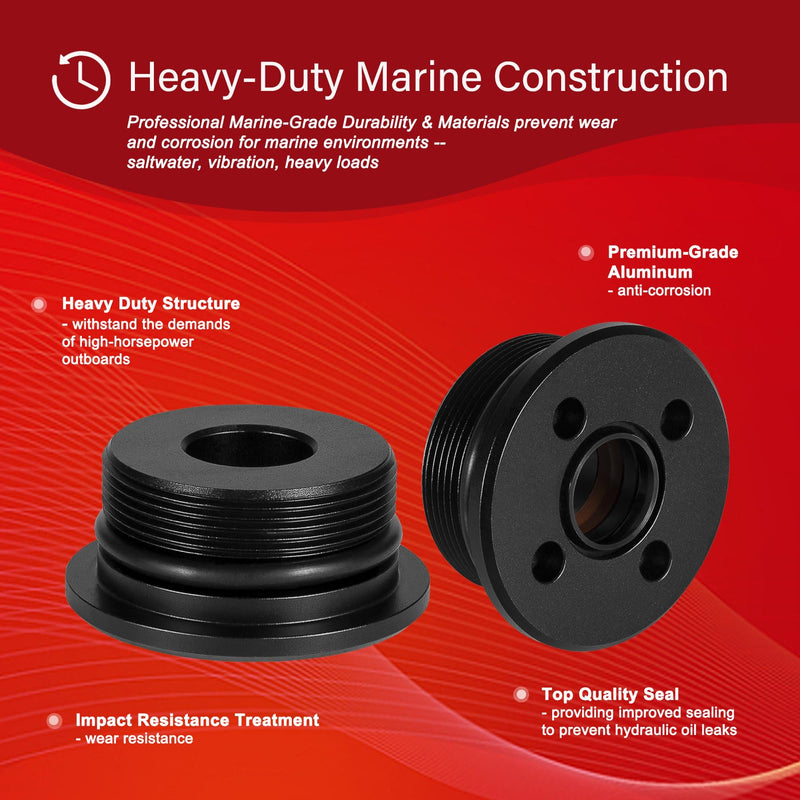 Yoursme Trim & Tilt Cylinder End Cap with Seals for Yamaha Outboard 48630-96J01 (2PCS)