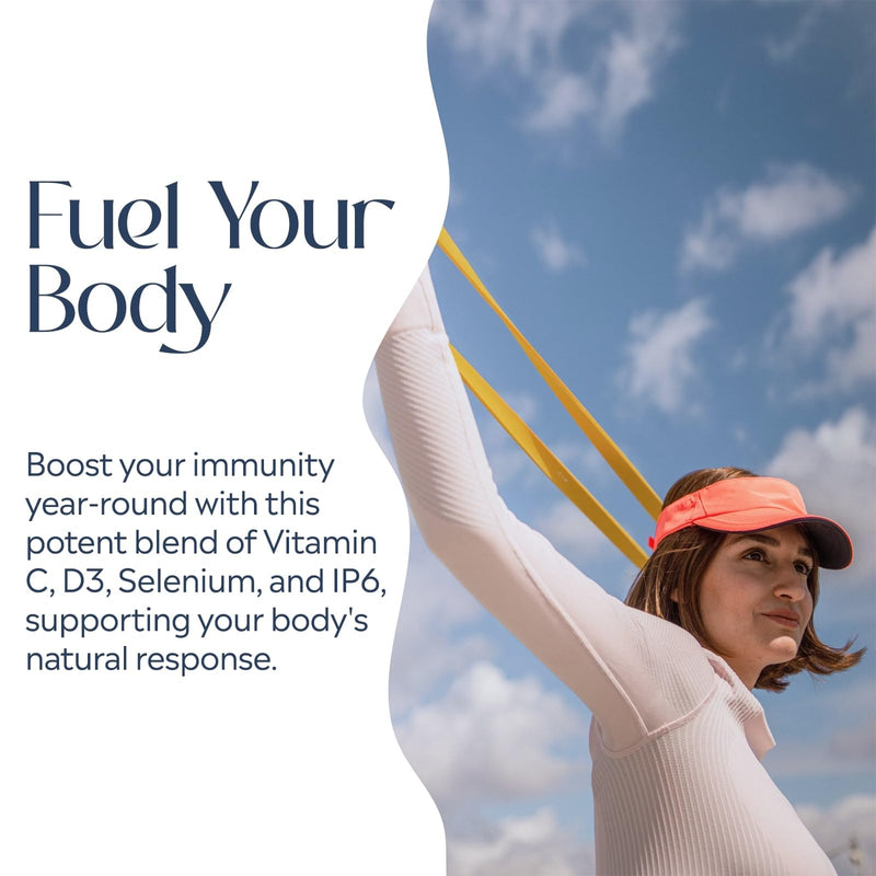 PURE Immune6 - Immune Support Supplement with Antioxidant Inositol Hexaphosphate IP6, Selenium Supplement + Vitamin C and D3 - Boost Immunity with Our Multi Vitamin - 120 Capsules
