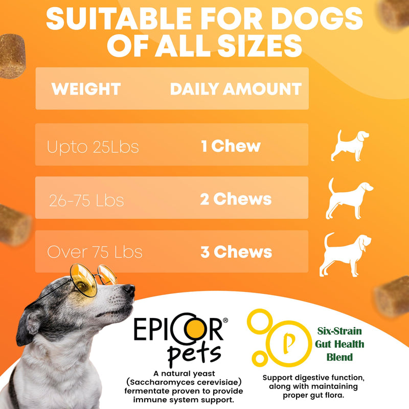 Dog Allergy Relief - 120 Count - Dog Allergy Chews Dog Itching Skin Relief for Seasonal Allergies - 10-in-1 Soft Dog Anti Itch Relief for Dogs Probiotics for Skin & Coat Supplement - Chicken Flavor - PawsPlanet Australia