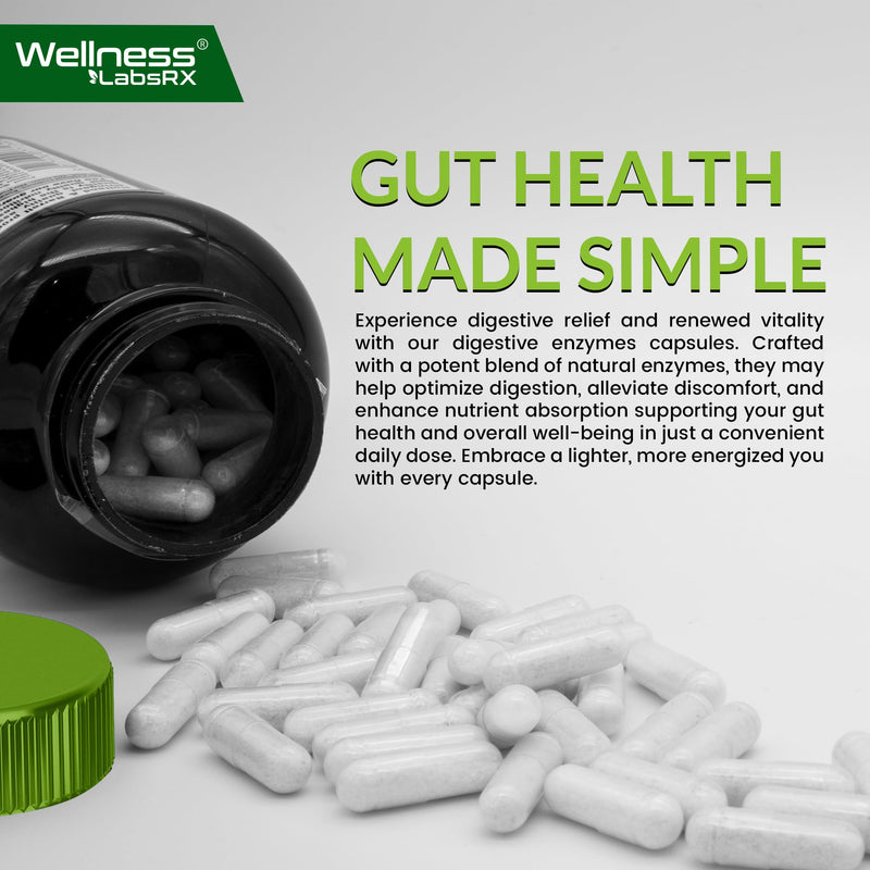 Digestive Enzymes with Probiotics and Prebiotics 450mg, 240 Count | 5 Billion CFU, Women & Men, Gut Health, Bloating & Digestion Support, Enzimas Digestivas, 2 Pack 120 Count (Pack of 2)