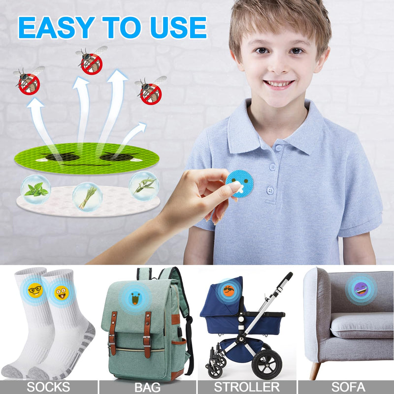 360 Pcs Mosquito Repellent Stickers, Funny Mosquito Patches for Kids Babies Adults with 6 Pack Individually Wrapped Mosquito Repellent Bracelets, DEET Free Mosquito Bands for Indoor Outdoor - BeesActive Australia