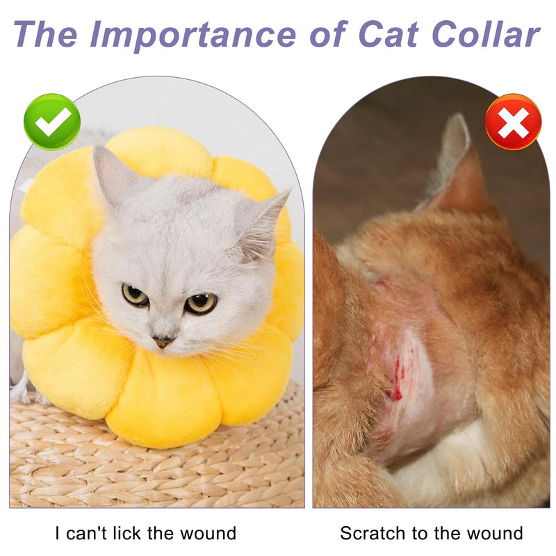 Newpop Cat Neck Collar, Leak Protection Adjustable Cat Collar, Cat Neck Collar, Cat Collar, Soft Protective Collar, Recovery Collar, Small Dog After Surgery Cat Collar - BeesActive Australia