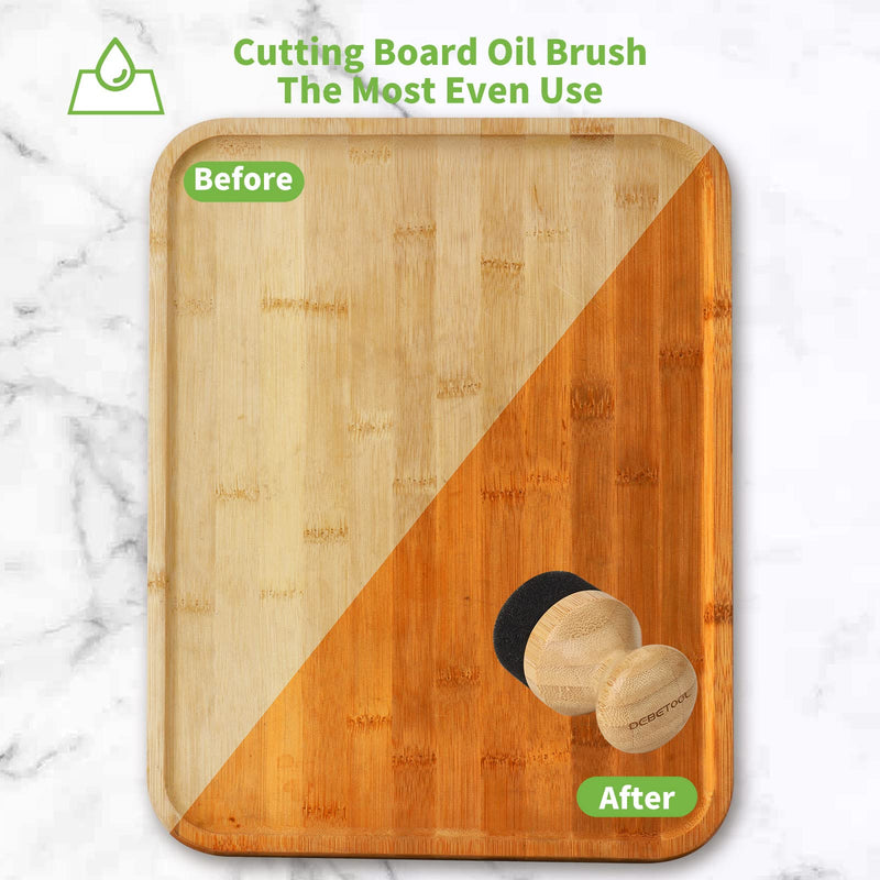 2Pack Cutting Board Oil Wax Applicator for Food Grade Mineral Oil Board - Natural Bamboo Applicator for Cutting Boards，Wooden Spatula，Spoon and Other Utensils - BeesActive Australia