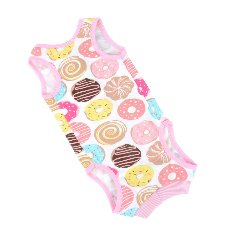 SELMAI Medical Pet Shirt Cat Bodysuit for Dogs After Surgery Dog Castration Soft Cotton E-Collar Alternative for Pets Nursing Clothing Wound Protection Prevent Licking Skin Diseases Pink L donut - BeesActive Australia