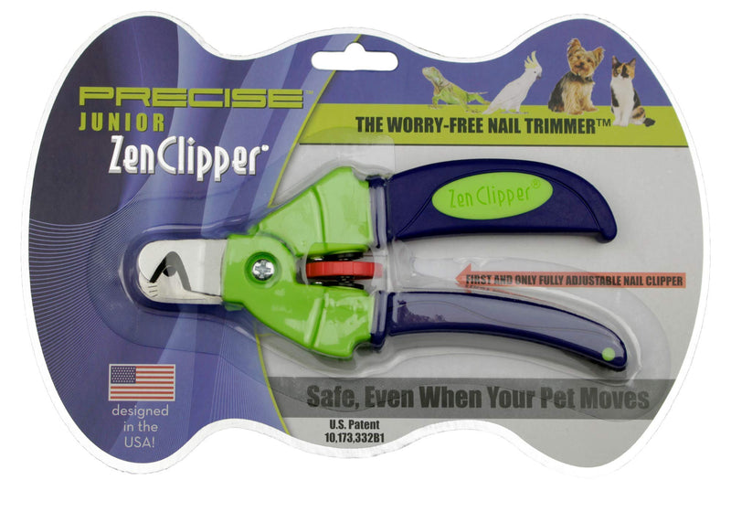 Zen Clipper Precise Safer Pet Nail Trimmer - Fully Adjustable Pet Nail Clipper for Dogs and Cats - Clips only The Amount of Nail You Chose Quick, Clean and Quiet Cut - Patented (Junior) Junior