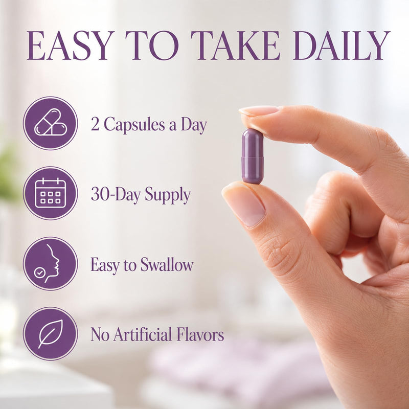 Velara Moisture & Feminine Probiotic Supplement with Cranberry, Hyaluronic Acid, Maca & Vitamin D3 - Supports Vaginal Dryness, 60 Count 1