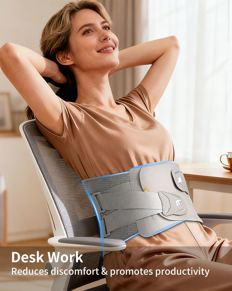 Back Brace for Lower Back Pain Relief, Lumbar Support Belt with 9X Ergonomic Support System, Breathable 3D Knitted Back Support Brace for Men & Women, Sciatica, Scoliosis, Herniated Disc (Medium) Medium (Waist: 29.5-35.4'')