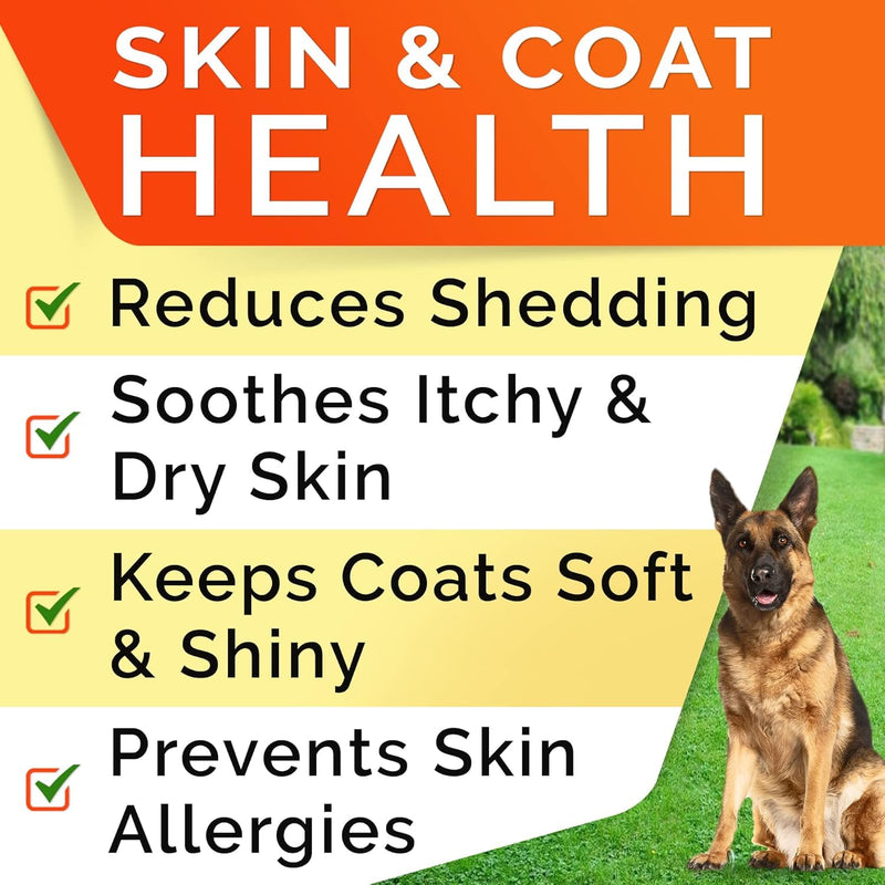 StrellaLab Omega 3 for Dogs - (180Ct) Fish Oil Treats - Allergy & Itch Relief Skin&Coat Supplement - Dry Itchy Skin, Shedding, Hot Spots Treatment, Anti Itch - Pet Salmon Oil Chews - Smoked Salmon - BeesActive Australia
