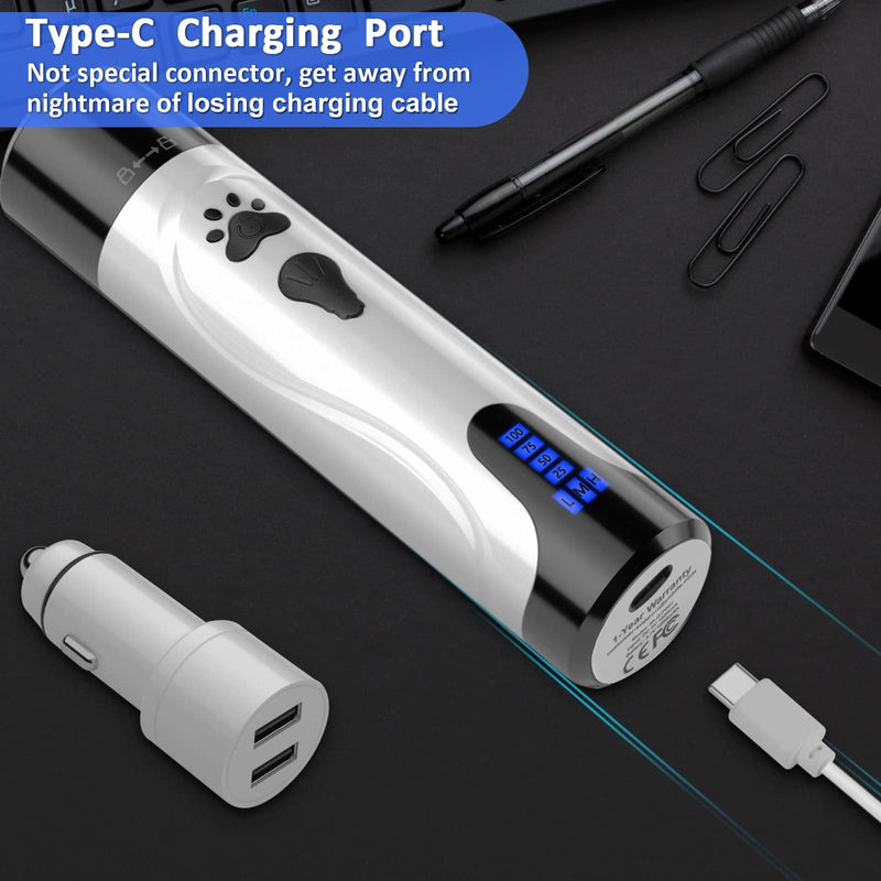 YABIFE Dog Nail Trimmers and Dog Nail Clippers Kit, Whisper Quiet Electric Grinder with Light, for Small, Medium, Large Dogs, Cats Toenail Grooming, 3 Speeds AB-blue scissor - BeesActive Australia